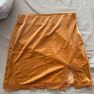 Burnt orange pencil skirt